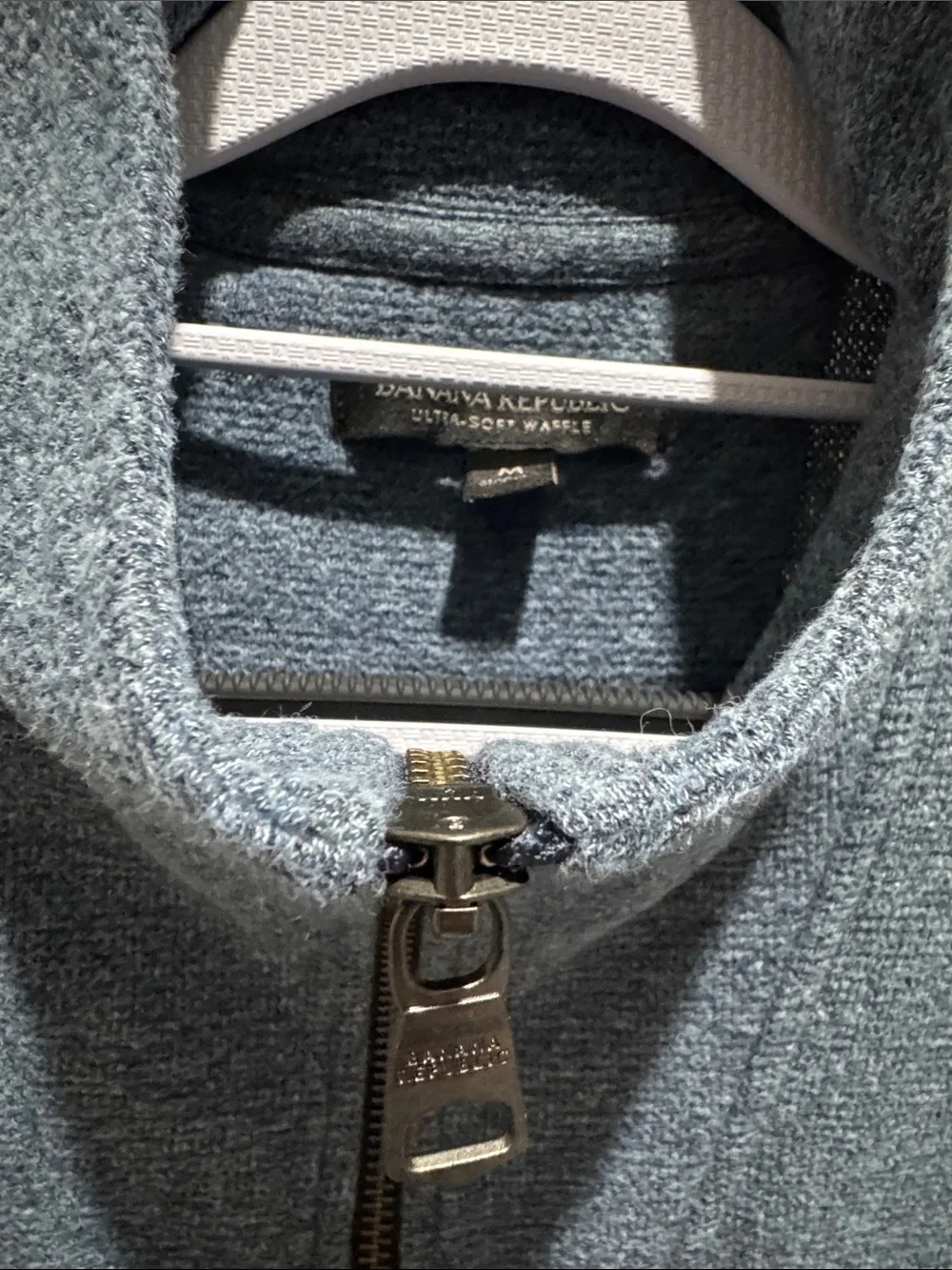 Banana Republic Men's Heather Slate Half-Zip Pullover